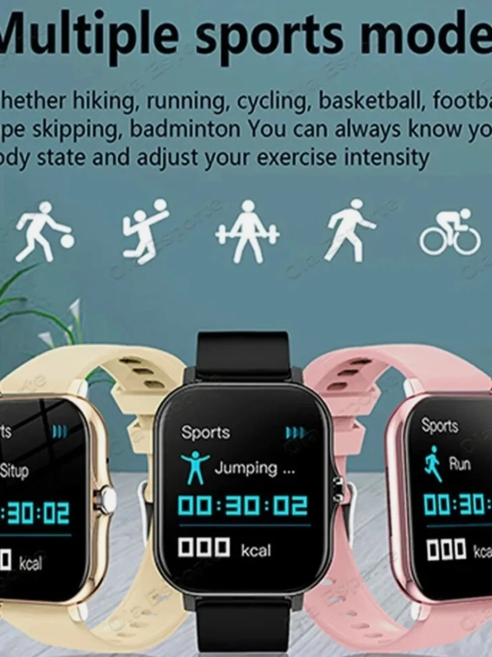 Smart Watch Bluetooth Call Touchscreen HR & Sleep Tracker 44mm 4GB Black